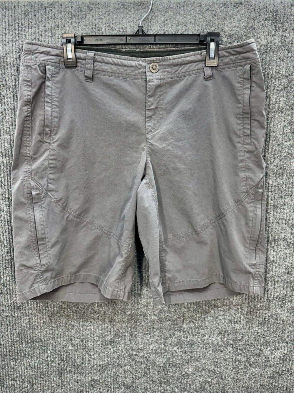 Kuhl Spire Hiking Cargo Shorts Womens 14 Gray Outdoor Bermuda Stretch 6285